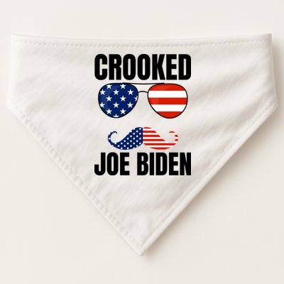 Crooked Joe Biden Trump Quote Called Joe Biden Crooked USA-Made Doggie Bandana