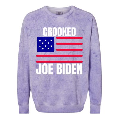 Crooked Joe Biden Trump Quote Called Joe Biden Crooked Colorblast Crewneck Sweatshirt