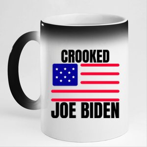 Crooked Joe Biden Trump Quote Called Joe Biden Crooked 11oz Black Color Changing Mug