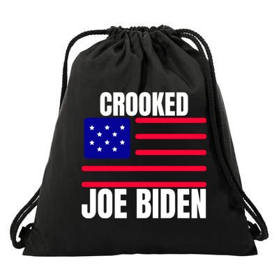 Crooked Joe Biden Trump Quote Called Joe Biden Crooked Drawstring Bag