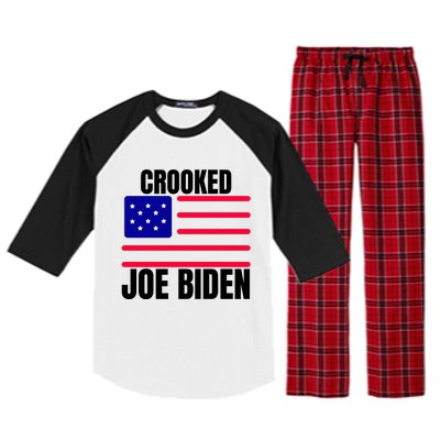 Crooked Joe Biden Trump Quote Called Joe Biden Crooked Raglan Sleeve Pajama Set