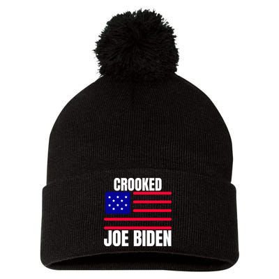 Crooked Joe Biden Trump Quote Called Joe Biden Crooked Pom Pom 12in Knit Beanie