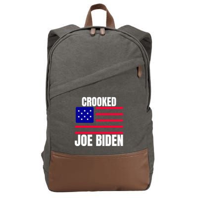 Crooked Joe Biden Trump Quote Called Joe Biden Crooked Cotton Canvas Backpack