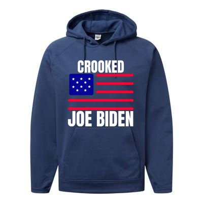 Crooked Joe Biden Trump Quote Called Joe Biden Crooked Performance Fleece Hoodie