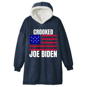 Crooked Joe Biden Trump Quote Called Joe Biden Crooked Hooded Wearable Blanket