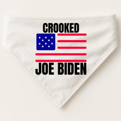 Crooked Joe Biden Trump Quote Called Joe Biden Crooked USA-Made Doggie Bandana