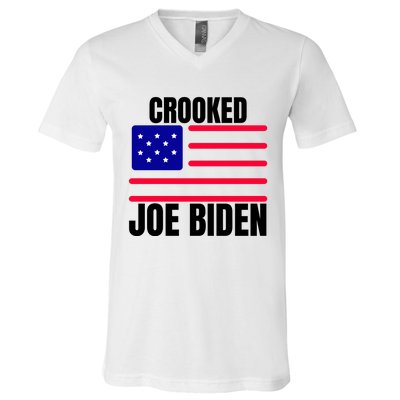 Crooked Joe Biden Trump Quote Called Joe Biden Crooked V-Neck T-Shirt