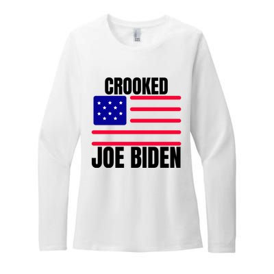 Crooked Joe Biden Trump Quote Called Joe Biden Crooked Womens CVC Long Sleeve Shirt