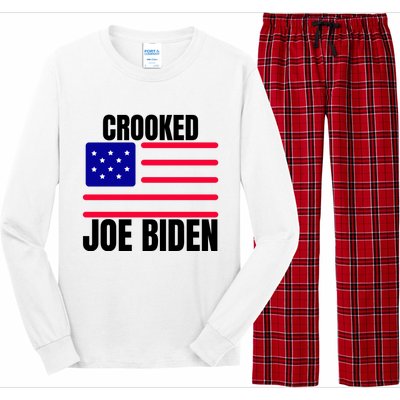 Crooked Joe Biden Trump Quote Called Joe Biden Crooked Long Sleeve Pajama Set