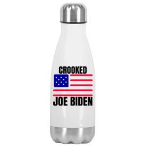 Crooked Joe Biden Trump Quote Called Joe Biden Crooked Stainless Steel Insulated Water Bottle