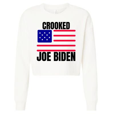 Crooked Joe Biden Trump Quote Called Joe Biden Crooked Cropped Pullover Crew