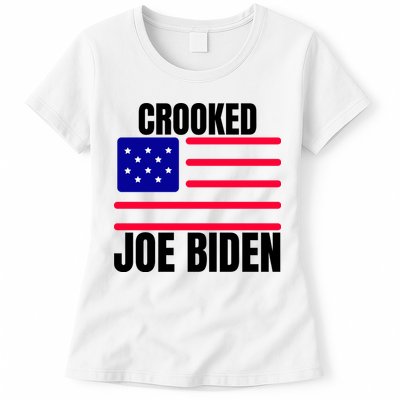 Crooked Joe Biden Trump Quote Called Joe Biden Crooked Womens T-Shirt