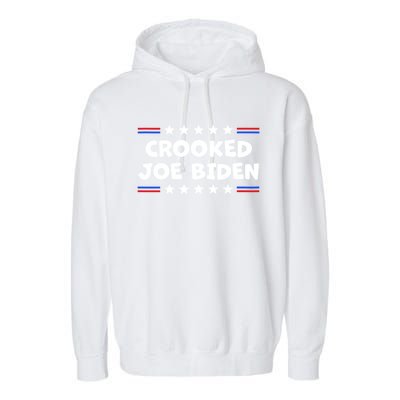 Crooked Joe Biden Confused Anti Biden Garment-Dyed Fleece Hoodie