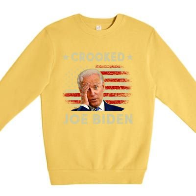 Crooked Joe Biden Trump Quote Called Joe Biden Crooked Premium Crewneck Sweatshirt