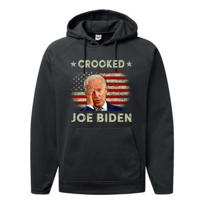 Crooked Joe Biden Trump Quote Called Joe Biden Crooked Performance Fleece Hoodie