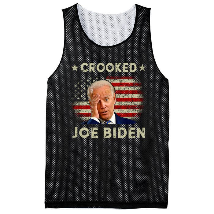 Crooked Joe Biden Trump Quote Called Joe Biden Crooked Mesh Reversible Basketball Jersey Tank