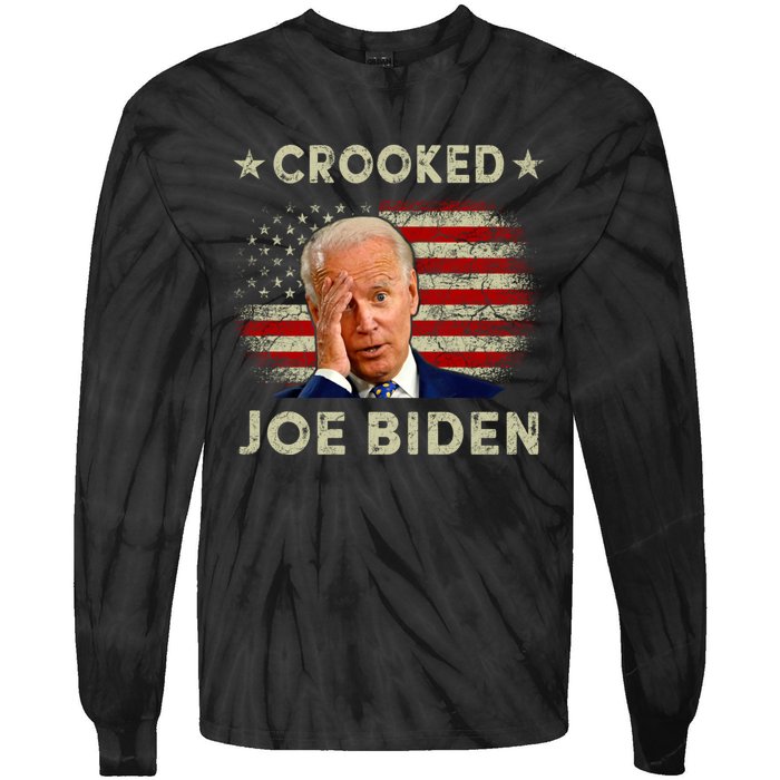 Crooked Joe Biden Trump Quote Called Joe Biden Crooked Tie-Dye Long Sleeve Shirt