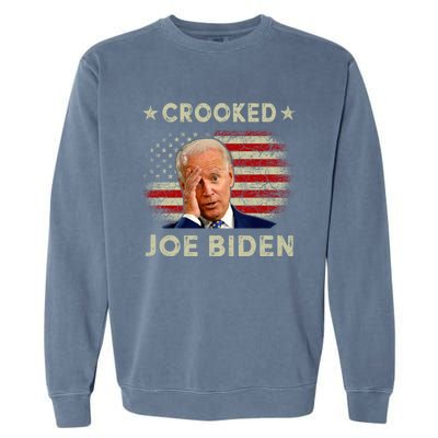 Crooked Joe Biden Trump Quote Called Joe Biden Crooked Garment-Dyed Sweatshirt