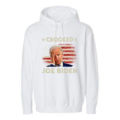 Crooked Joe Biden Trump Quote Called Joe Biden Crooked Garment-Dyed Fleece Hoodie