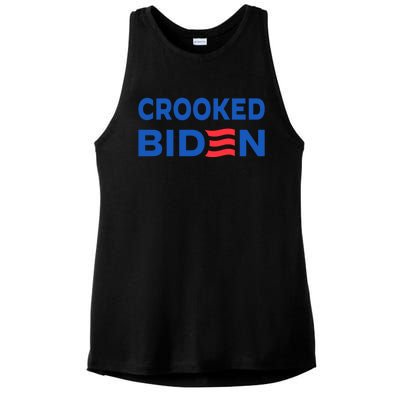 Crooked Joe Biden Trump Quote Called Joe Biden Crooked Ladies PosiCharge Tri-Blend Wicking Tank