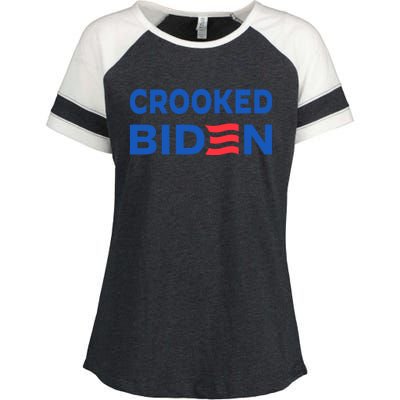 Crooked Joe Biden Trump Quote Called Joe Biden Crooked Enza Ladies Jersey Colorblock Tee