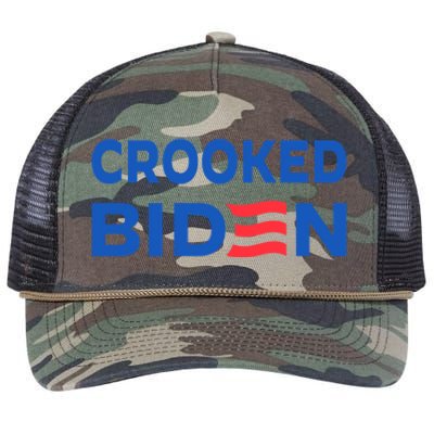 Crooked Joe Biden Trump Quote Called Joe Biden Crooked Retro Rope Trucker Hat Cap