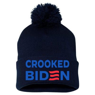 Crooked Joe Biden Trump Quote Called Joe Biden Crooked Pom Pom 12in Knit Beanie