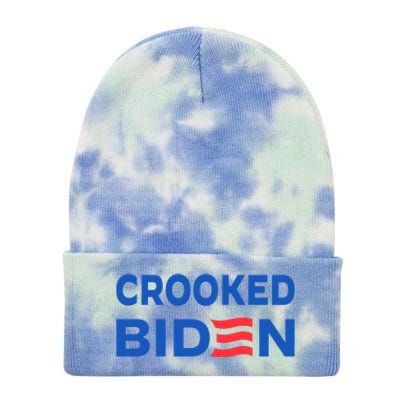 Crooked Joe Biden Trump Quote Called Joe Biden Crooked Tie Dye 12in Knit Beanie