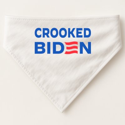 Crooked Joe Biden Trump Quote Called Joe Biden Crooked USA-Made Doggie Bandana