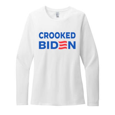 Crooked Joe Biden Trump Quote Called Joe Biden Crooked Womens CVC Long Sleeve Shirt