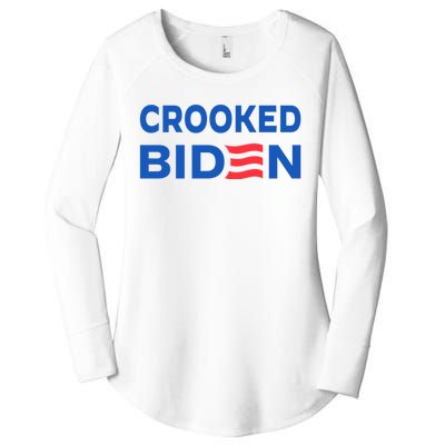 Crooked Joe Biden Trump Quote Called Joe Biden Crooked Women's Perfect Tri Tunic Long Sleeve Shirt