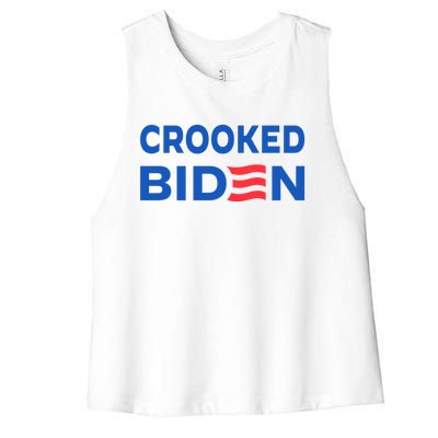 Crooked Joe Biden Trump Quote Called Joe Biden Crooked Women's Racerback Cropped Tank