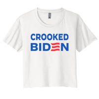 Crooked Joe Biden Trump Quote Called Joe Biden Crooked Women's Crop Top Tee