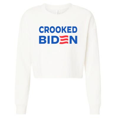 Crooked Joe Biden Trump Quote Called Joe Biden Crooked Cropped Pullover Crew