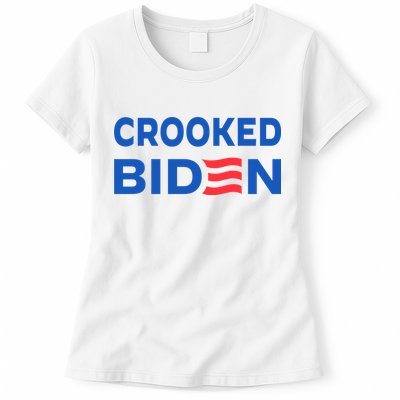 Crooked Joe Biden Trump Quote Called Joe Biden Crooked Womens T-Shirt