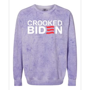 Crooked Joe Biden Pro Trump Political Colorblast Crewneck Sweatshirt