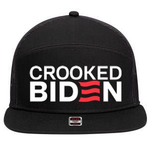 Crooked Joe Biden Pro Trump Political 7 Panel Mesh Trucker Snapback Hat