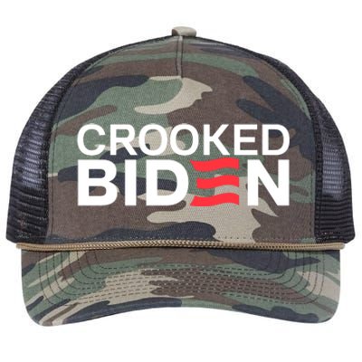 Crooked Joe Biden Pro Trump Political Retro Rope Trucker Hat Cap