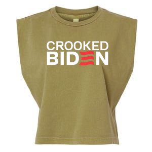 Crooked Joe Biden Pro Trump Political Garment-Dyed Women's Muscle Tee