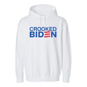 Crooked Joe Biden Pro Trump Political Garment-Dyed Fleece Hoodie