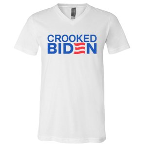 Crooked Joe Biden Pro Trump Political V-Neck T-Shirt