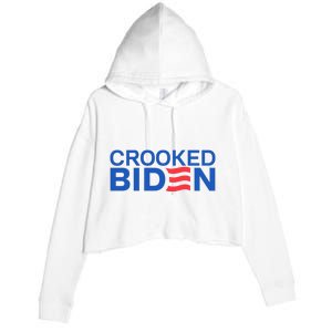 Crooked Joe Biden Pro Trump Political Crop Fleece Hoodie