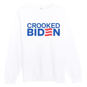 Crooked Joe Biden Pro Trump Political Premium Crewneck Sweatshirt