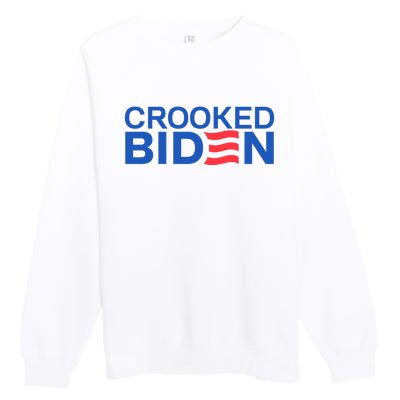 Crooked Joe Biden Pro Trump Political Premium Crewneck Sweatshirt