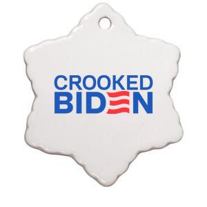 Crooked Joe Biden Pro Trump Political Ceramic Star Ornament