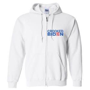 Crooked Joe Biden Pro Trump Political Full Zip Hoodie