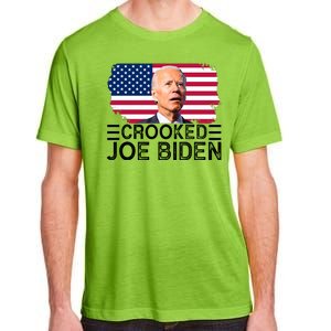 Crooked Joe Biden Flag Pro Trump 2024 Adult ChromaSoft Performance T-Shirt