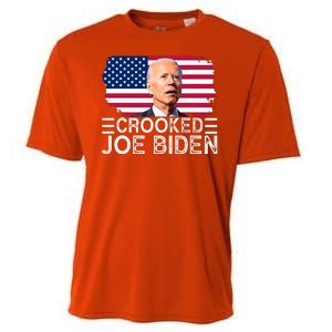 Crooked Joe Biden Flag Pro Trump 2024 Cooling Performance Crew T-Shirt