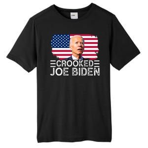 Crooked Joe Biden Flag Pro Trump 2024 Tall Fusion ChromaSoft Performance T-Shirt