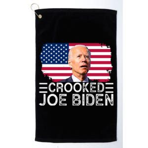 Crooked Joe Biden Flag Pro Trump 2024 Platinum Collection Golf Towel